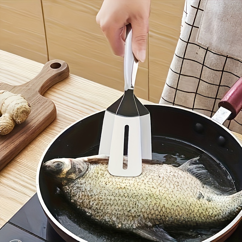 Kitchen Gadgets And Utensils - 1/3pc Stainless Steel Spatula with Clamp