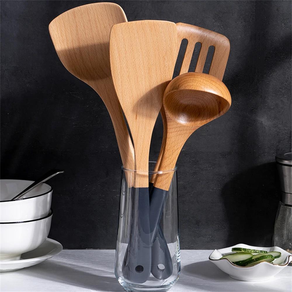 Kitchen Gadgets And Utensils - Multi Function Non Stick Wooden Turners