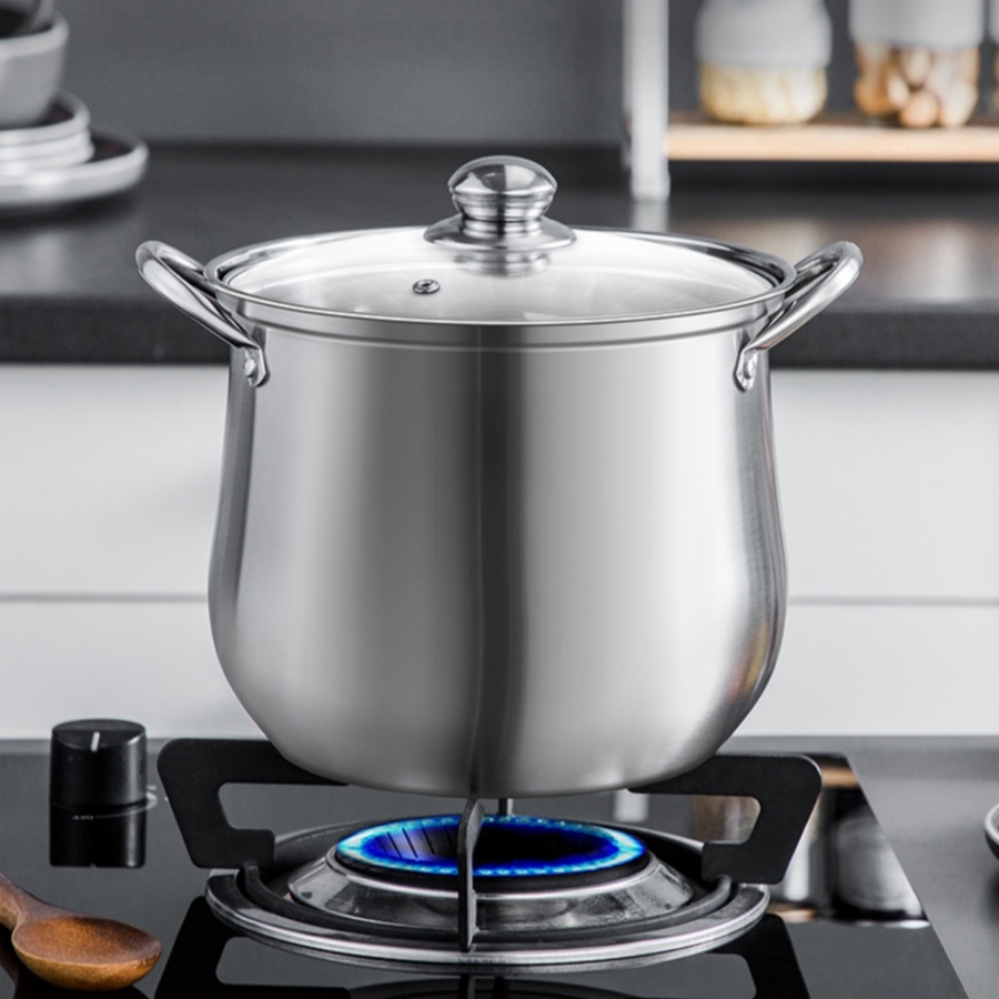 Kitchen Gadgets Essential - 1pc Large Stainless Steel Stock Pot