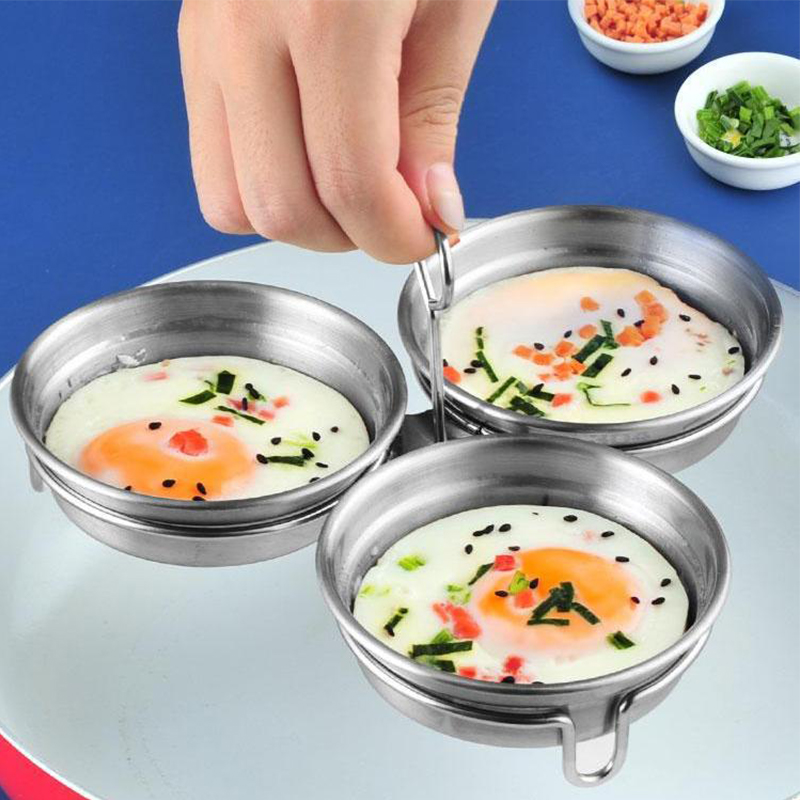 Kitchen Gadgets Essential - Stainless Steel Egg Poacher Pan Mould