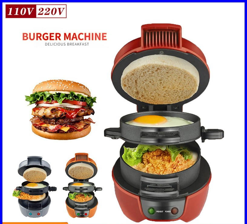 Breakfast Sandwich Maker - US 110V European 220V Hamburger Maker