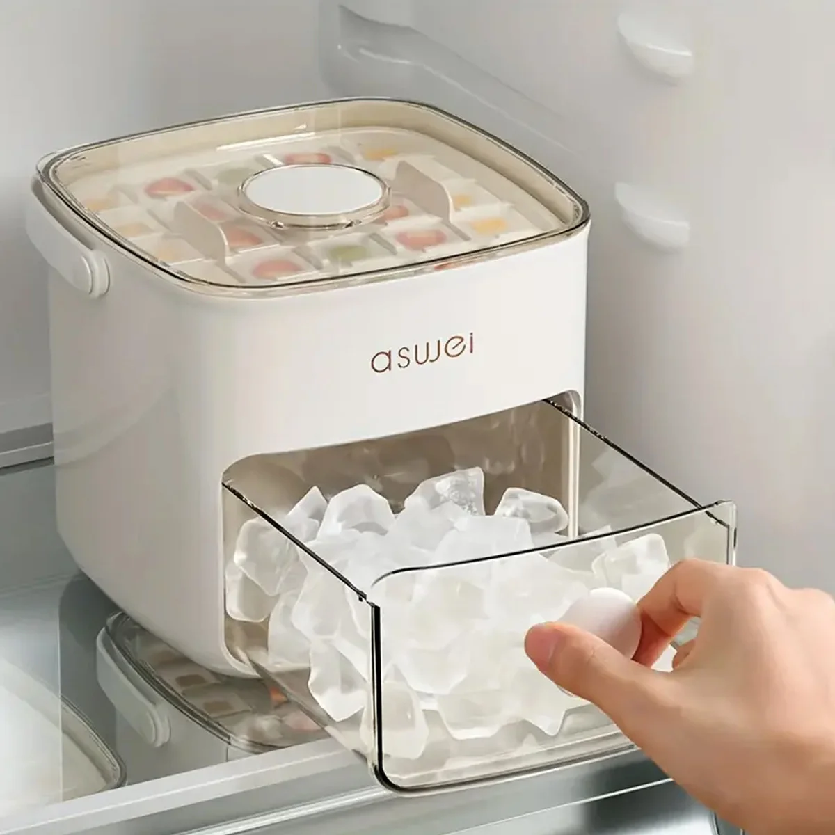 Kitchen Gadgets Essential - Extra-Large 48-Ice Cube Maker with Easy
