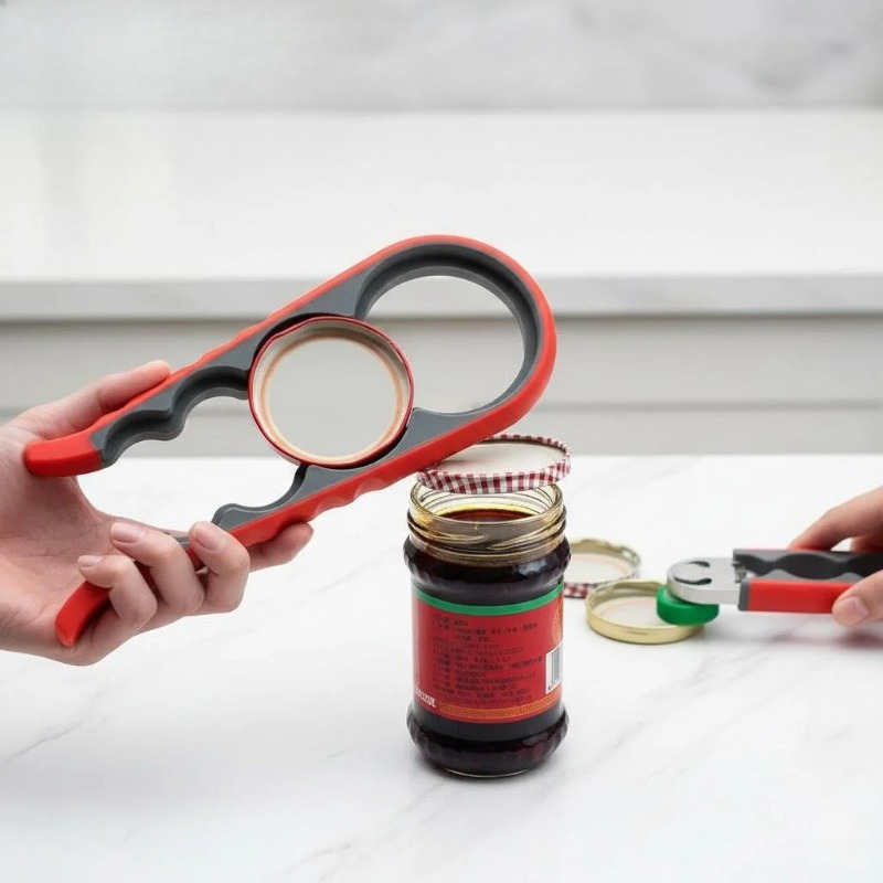 Kitchen Gadgets Essential - Multifunctional 4-in1 Kitchen Tool Jar Gripper