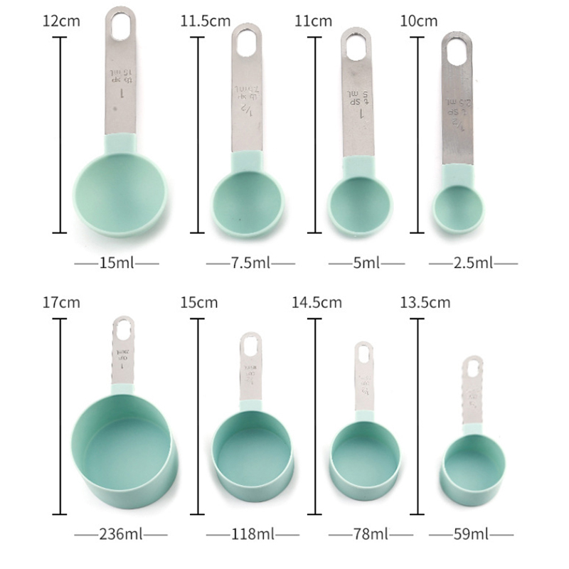 8PCS Measuring Cups Spoons Set - Kitchen Gadgets And Utensils 评论和价格