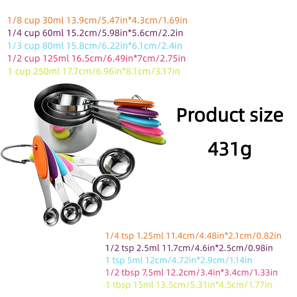 5/10Pcs Stainless Steel Measur - Kitchen Gadgets China 评论和价格