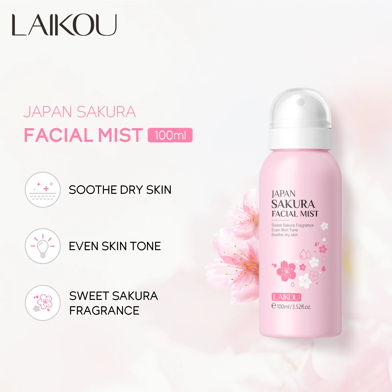 LAIKOU Sakura Facial Mist Brig - Oil Mister Spray Bottle 评论和价格