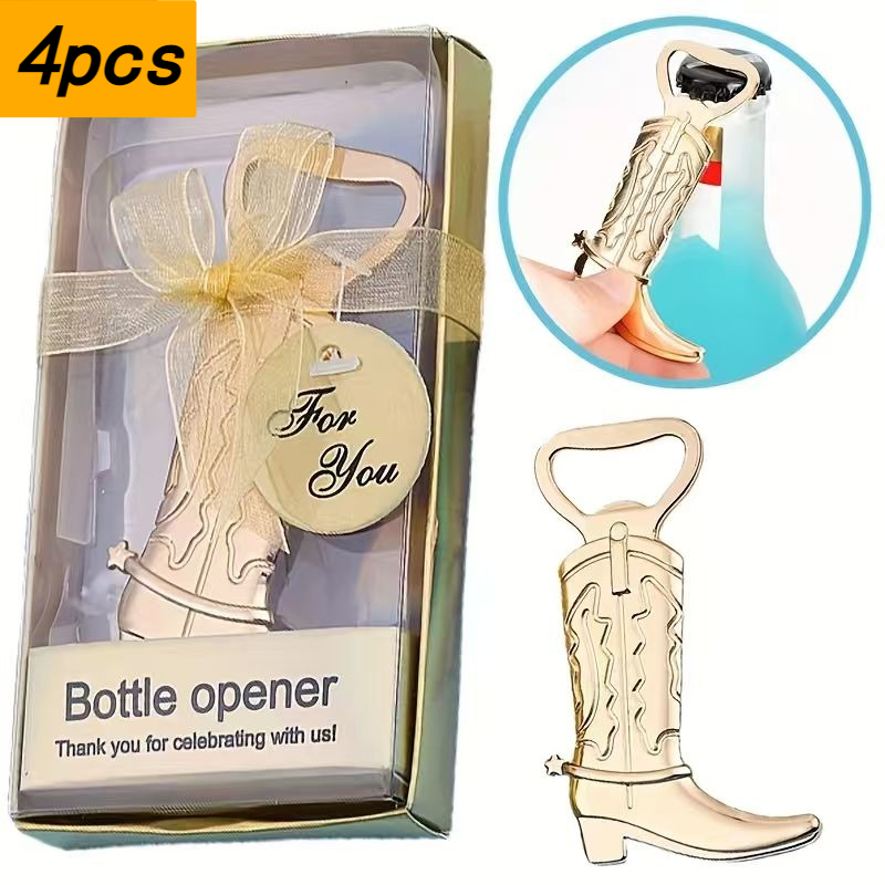 4pcs Boot Bottle Opener with P - Kitchen Gadgets Presents 评论和价格