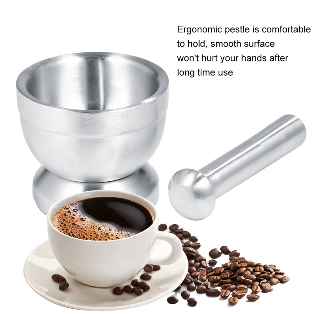 Mortar Pestle Set,Stainless St - Manual Garlic Press 评论和价格