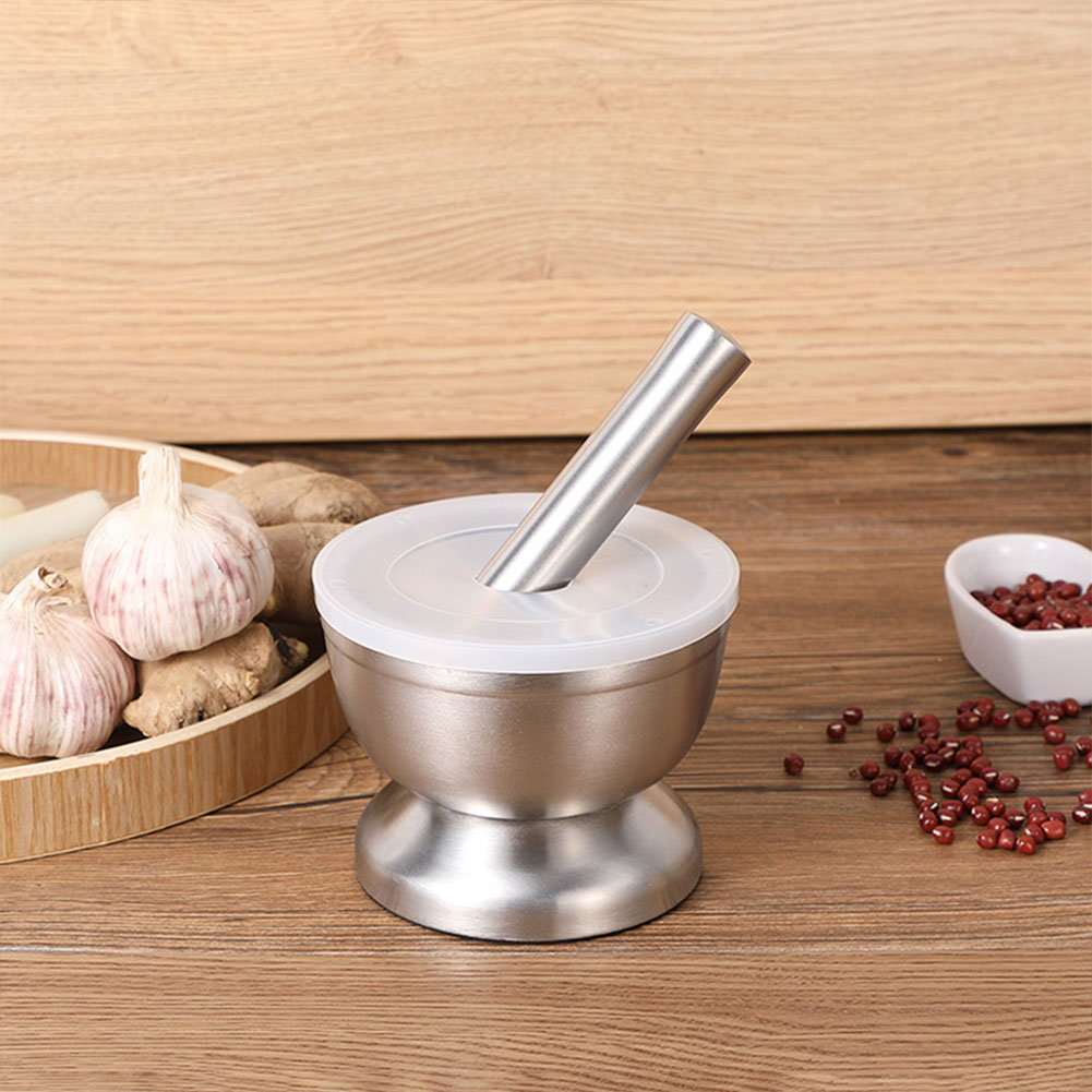Mortar Pestle Set,Stainless St - Manual Garlic Press 评论和价格