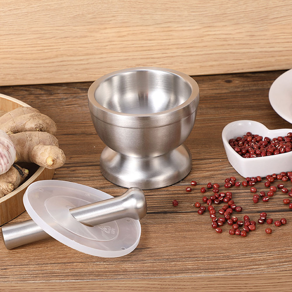 Mortar Pestle Set,Stainless St - Manual Garlic Press 评论和价格