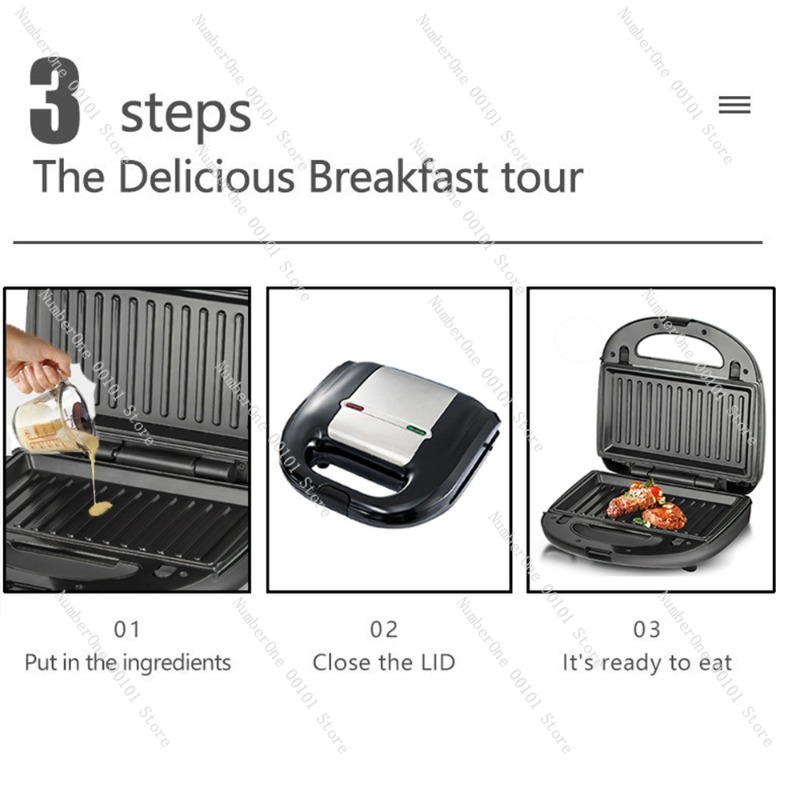 110v 8-in-1 sandwich, donut, w - Breakfast Sandwich Maker 评论和价格